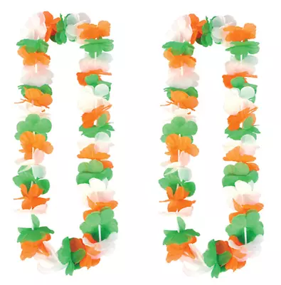 Buy St. Patricks Day Lei Hula Irish Flag Flower Garland Tri Colour Party Necklace • 54.95£