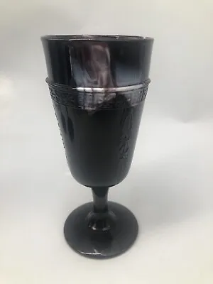 Buy English (B) Purple Slag Chalice / Large Goblet Wine Glass Davidson Or Sowerby • 28.44£
