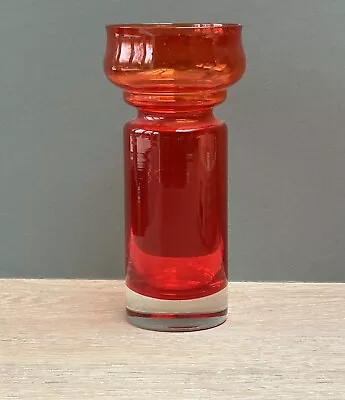 Buy Riihimaki Riihimaen Red Vintage Art Glass Vase. Tamara Aladin. • 40£