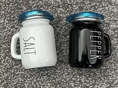 Buy Salt And Pepper Shaker Pots Set Glass Dispenser Storage Cruet Mason Jars X2 • 2.50£