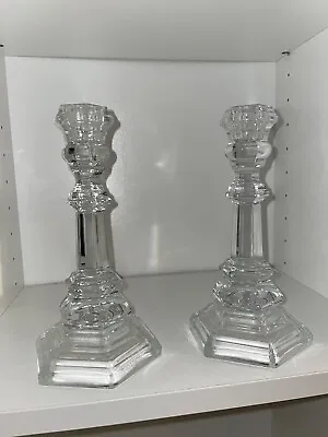 Buy Vintage Tiffany & Co. Clear Crystal Candlesticks (set Of 2) • 65£