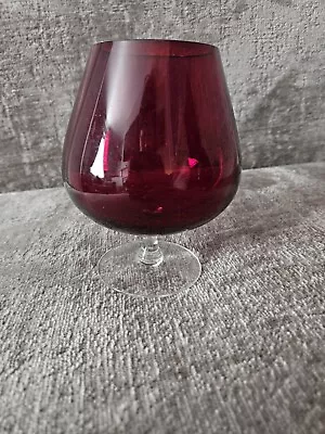 Buy Large Vintage Red Brandy Glass • 18.50£