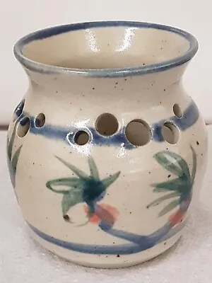 Buy Vintage Richard Champion Monkleigh Pottery Devon Studio Stoneware Pierced Vase • 15£