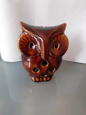Buy Vintage Denmead Pottery Owl Tea Light / Candle Holder • 7.99£