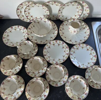 Buy Antique Melba Bone China Floral Part Tea Set Cups Plates Jug Dish Numbered 1444 • 29.99£