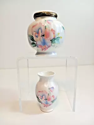 Buy Aynsley Little Sweetheart Fine Bone China Lidded Trinket Jar With Small Bud Vase • 12£