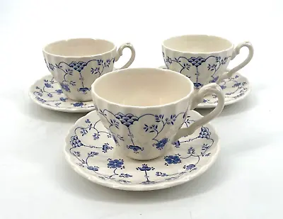 Buy Churchill Finlandia Swirl Rim Cup & Saucer  Set Of 3 Fine Myott Meakin Tableware • 27.98£