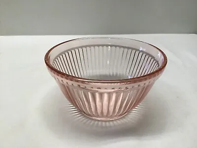 Buy Vintage Pink Jeannette Depression Glass Small Ribbed Bowl • 8.63£