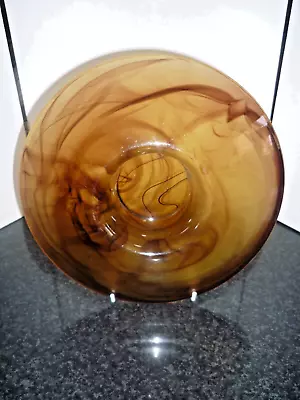 Buy Vintage Davidson Glass Amber Cloud Posy Bowl 9.5  • 25£