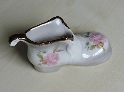 Buy Mayfayre Staffordshire Pottery Boot Shoe Floral Pattern Mayfair Ornament 10cm • 3.75£