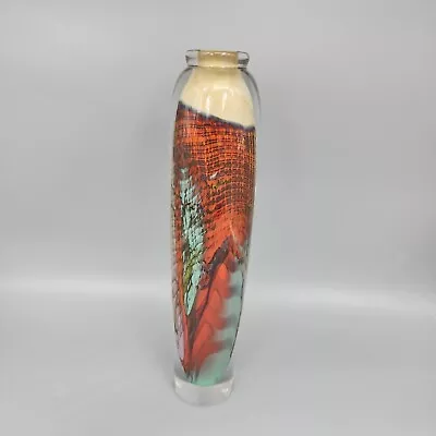 Buy Steven Main Glass Studio Canyon Series Large Vase Heavy Helen 1997 • 244.98£