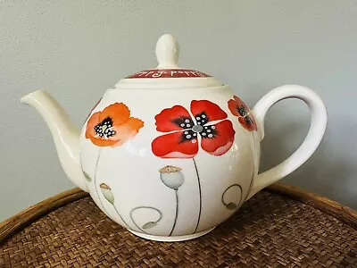 Buy Vintage Arthur Wood The London Teapot Red Poppy Flowers England • 18.89£