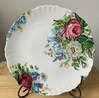 Buy JAMES KENT STAFFORDSHIRE 10.75  Scalloped Floral Cake Plate - England - VGUC • 28.95£