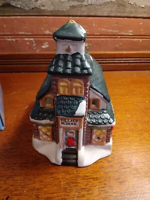 Buy Giftco Ceramic School House Votive Candle Holder ~ 4 1/2  Tall X 3  X 4  • 12.01£