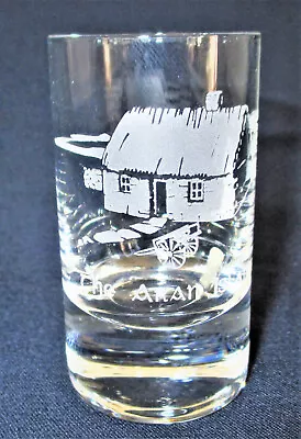 Buy Shamrock Crystal Etched Irish Thatched Cottage On The Aran Islands Shot Glass Ir • 9.49£