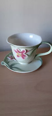 Buy Franz Porcelain Cup & Saucer Autumn Lily Pattern FZ00032 • 45£