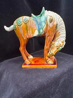 Buy Mid Century Vintage Tang Dynasty Style Tri-coloured Horse • 11.95£