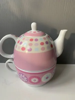 Buy Teapot For One Person Tea Pot And Cup Set -pink China • 5.75£