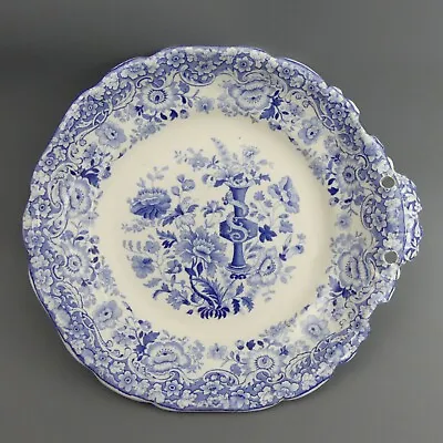 Buy Antique Staffordshire Blue & White Pottery Shell Form Floral Dish C.1840 • 39£