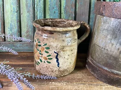 Buy Very Old Antique French European Glazed Terracotta  Vase Jug Pitcher Confit Pot • 48£