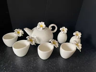 Buy Unique Chinese Tea Set / Breakfast Set - Teapot, 4 Cups,  Salt/pepper.  Blossom  • 14.50£