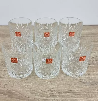 Buy Rcr Crystal Glasses Set Of 6 Original Tags - Brand New Whisky Tumblers • 25£