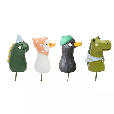 Buy 4 Resin Animal Garden Stakes For Plant Decoration • 11.15£