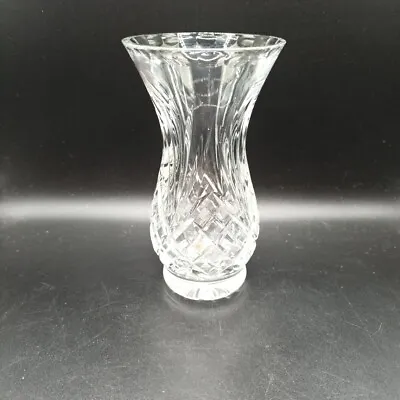 Buy Clear Crystal Glass Vase Approx 5in Tall. • 12£