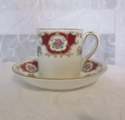 Buy Vintage Foley China Broadway  Red  Demitasse Coffee Can / Cup And Saucer • 12.99£