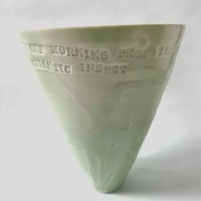 Buy Contemporary Studio Art Ceramic Porcelain Franz Kafka 17cm Celadon Green Vase • 34.99£