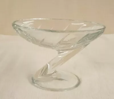 Buy Vintage Glass Desert Bowl Made In France, Aviation Style ??..lovely Design.. • 9.99£
