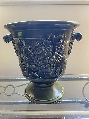 Buy Vintage Holkham Studio Pottery Green Footed Urn Vase Planter • 40£