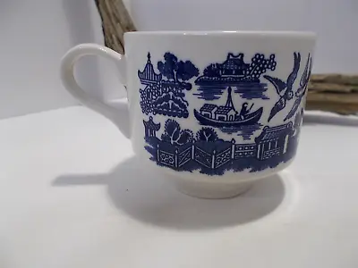 Buy Vtg Churchill England Blue Willow China Tea Cup Blue & White - Made In England • 9.46£