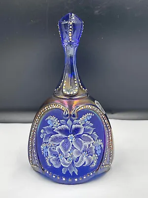Buy Fenton 1999 Blue Iridescence 7  Bell 22k Gold Accents • 115.70£