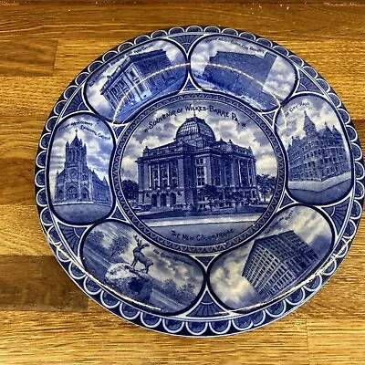 Buy Staffordshire Flow Blue History Plate Rowland Marsellus Souvenir Wilkes Barre Pa • 22£