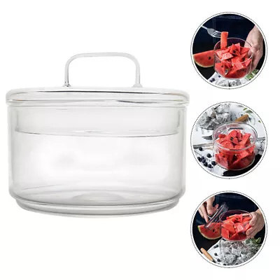 Buy Clear Glass Bowls With Lid - Set Of 1 • 14.75£