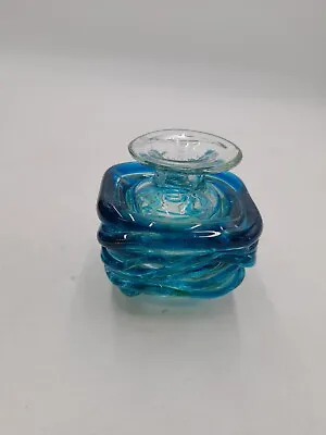 Buy Mdina Blue Summer Maltese Glass Decorative Bottle / Vase 10cm • 14.99£