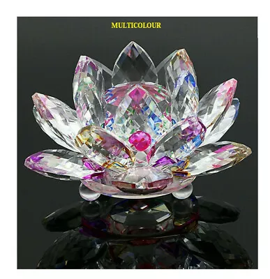 Buy Crystal Lotus Flower Ornament Large Crystocraft Home Decor_ All Colours Free P&p • 14.99£
