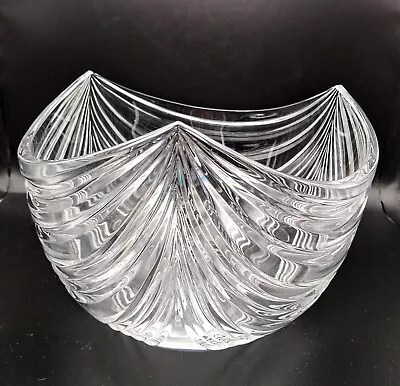 Buy Vintage Mikasa Clear Crystal Bowl Arpege Pattern Draped 3 Sided 8  Excellent IOB • 23.02£