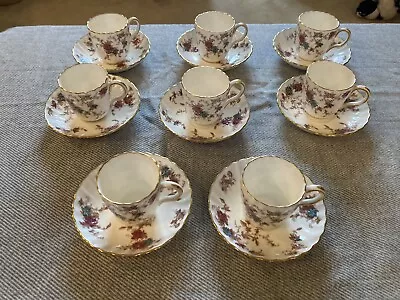 Buy Minton Ancestral S376 Demitasse Coffee Set Of 8 Duos Excellent Condition • 40£