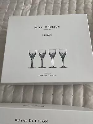 Buy Royal Doulton Wine Glasses Highclere X 4 • 70£