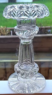 Buy ANTIQUE GLASS CANDLESTICK HEAVY CUT CRYSTAL C.1850 • 29£