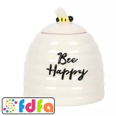Buy Something Different Bee Happy Ceramic Storage Jar Home Decor Gift • 21.19£