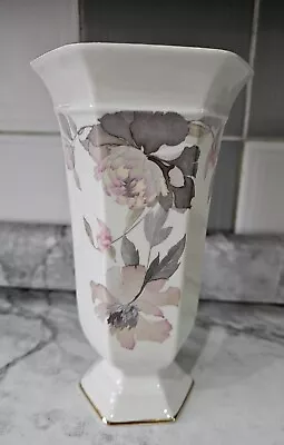 Buy Vintage Royal Winton White, Pink & Grey Floral Decorative Vase - England Made • 9.99£