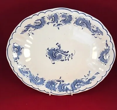 Buy Egersund Norway Blue & White Oval Serving Plate Platter • 9.99£