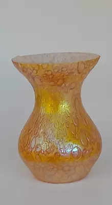 Buy Rare Double Layered Bud Vase By Heron Glass - Gold And White - Gift Box - UK • 26£