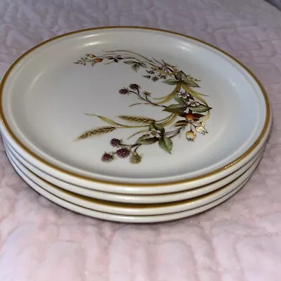 Buy Vintage M & S Pottery Harvest 4 X 6.75  Small Side Plates • 10£