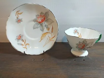Buy Vintage Art Deco Cup And Saucer Hammersley & Co  Floral Design. • 0.99£