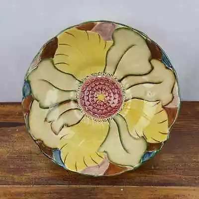 Buy Flower Form Art Pottery Fruit Bowl Vintage Hand Painted HJ Wood  England 1930 • 37.60£