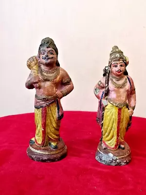 Buy Old Lord Bhima & Krishna Antique Vintage Terracotta Pottery Statue Figure Idol G • 85.49£